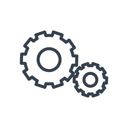 Gears design, construction work repair machine part technology industry and technical theme illustrationの写真素材