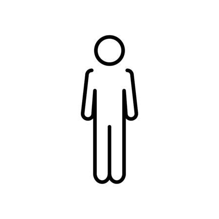 pictogram man standing icon over white background, line style, vector illustrationの写真素材