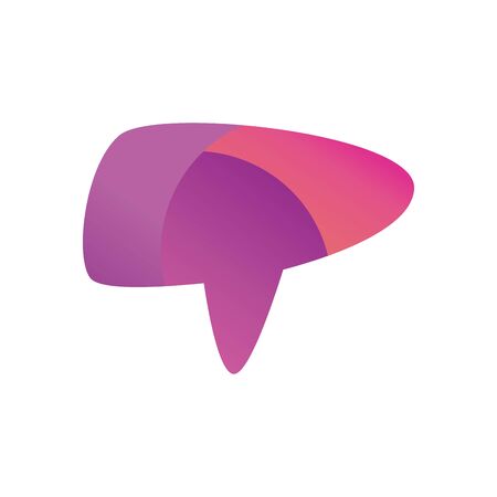 Communication bubble gradient style icon design, Message discussion conversation talk and technology Vector illustrationの写真素材