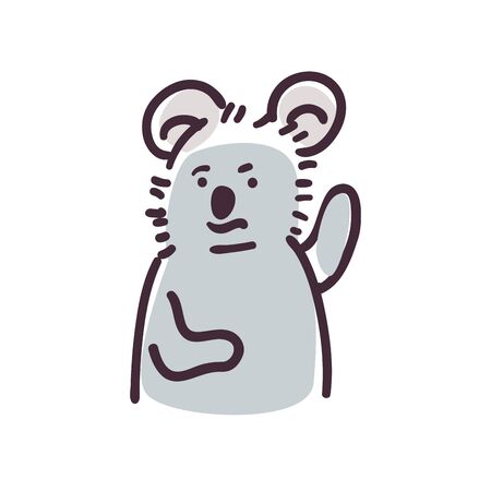 koala cartoon flat style icon design, Animal zoo and life theme Vector illustrationの写真素材