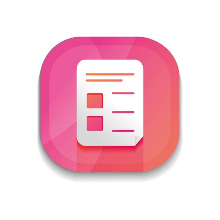 mobile app buttons concept, checklist icon over white background, detailed design, vector illustrationの写真素材