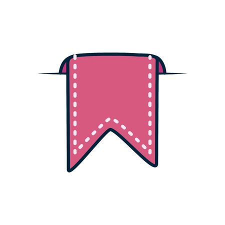 book label icon over white background, line and fill style, vector illustrationの写真素材