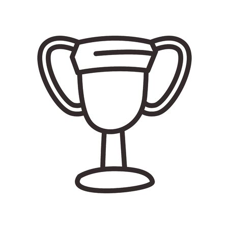 Trophy line style icon design, Winner first position competition success and challenge theme Vector illustrationの写真素材