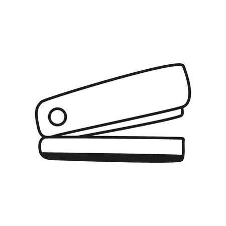 stapler icon over white background, line style, vector illustrationの写真素材
