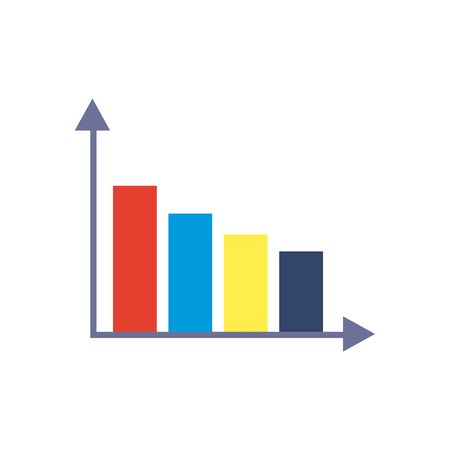 Infographic bars flat style icon design, Data information business and analytics theme Vector illustrationの写真素材