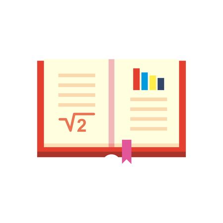 book flat style icon design, Math finance and education theme Vector illustrationの写真素材