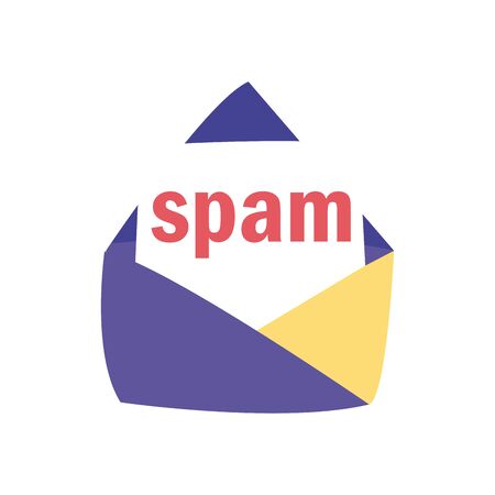 spam envelope flat style icon design of Hack information and security system theme Vector illustrationの写真素材