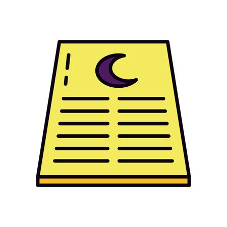Eid mubarak concept, Holy quran icon over white background, line and fill style, vector illustrationの写真素材