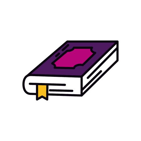 EID mubarak concept, quran icon over white background, line and fill style, vector illustrationの写真素材