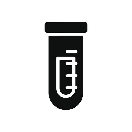 medicine concept, test tube icon over white background, silhouette style, vector illustrationの写真素材