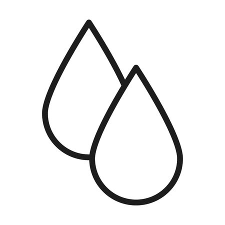 water drops icon over white background, line style, vector illustrationの写真素材