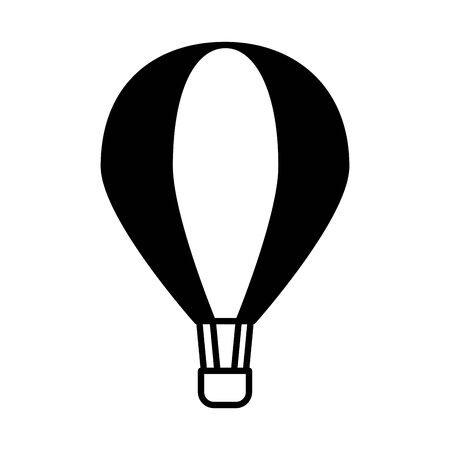 bastille day concept, hot air balloon with france flag design over white background, line style, vector illustrationの写真素材