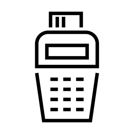 dataphone device icon over white background, line style, vector illustrationの写真素材