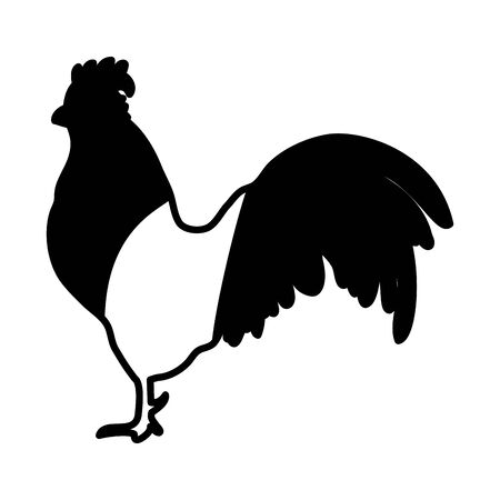 bastille day concept, gallic rooster with french flag design over white background, line style, vector illustrationの写真素材