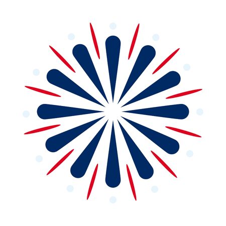 fireworks icon over white background, flat style, vector illustrationの写真素材