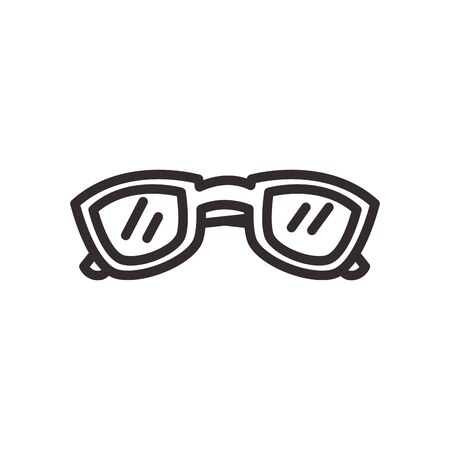 Glasses line style icon design, Fashion style lens view modern sight and eye theme Vector illustrationの写真素材