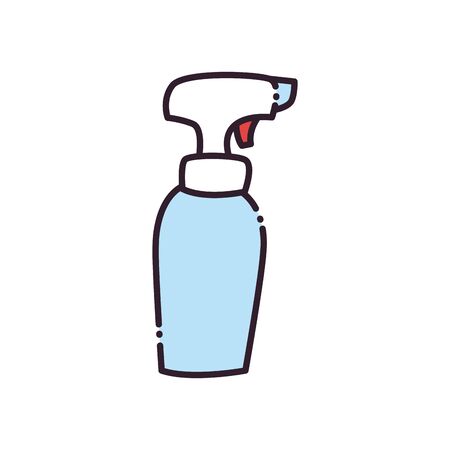 spray bottle flat style icon design, Cleaning service wash home hygiene equipment domestic interior housework and housekeeping theme Vector illustrationの写真素材