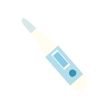 thermometer flat style icon design of Medical care health and emergency theme Vector illustrationの写真素材