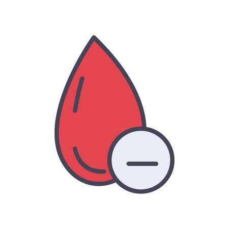 drop with minus symbol fill style icon design of Medical care health and emergency theme Vector illustrationの写真素材