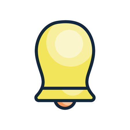 user interface concept, bell icon over white background, line color style, vector illustrationの写真素材