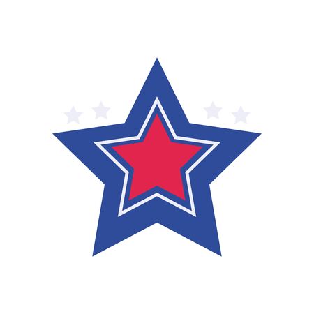 Star flat style icon design, Night bedtime sky space nature science celestial galaxy and astrology theme Vector illustrationのイラスト素材