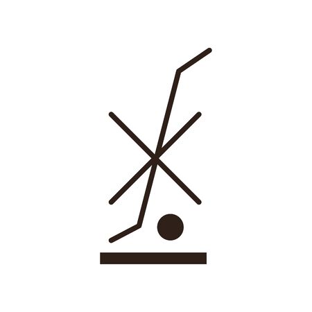 Do not use hand truck flat style icon design, Cardboard delivery logistics transportation and shipping theme Vector illustrationのイラスト素材