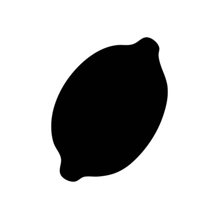 lemond fruit icon over white background, silhouette style, vector illustrationのイラスト素材
