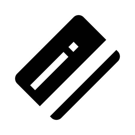 credit card icon over white background, silhouette style, vector illustrationのイラスト素材