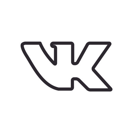 Vector Of Vk Line Style Icon Design Id Royalty Free Image Stocklib