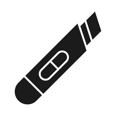 paper cutter icon over white background, silhouette style, vector illustrationのイラスト素材