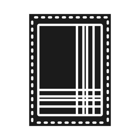 knitting wooden board icon over white background, silhouette style, vector illustrationのイラスト素材