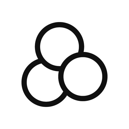 Three circles fill style icon design, Social media web multimedia and communication theme Vector illustrationのイラスト素材