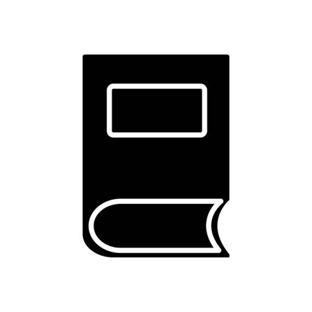 academic book icon over white background, silhouette style, vector illustrationのイラスト素材
