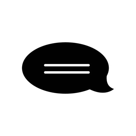 speech bubble icon over white background, silhouette style, vector illustrationのイラスト素材