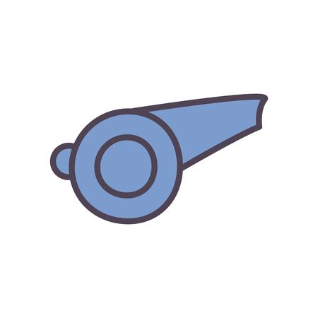 whistle line and fill style icon design, Sport hobby competition game training equipment tournement and play theme Vector illustrationのイラスト素材