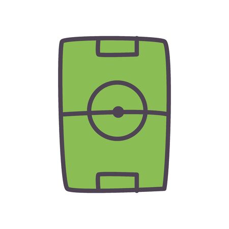 court line and fill style icon design, Soccer football sport hobby competition and game theme Vector illustrationのイラスト素材