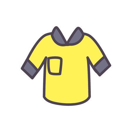 tshirt line and fill style icon design, Soccer football sport hobby competition and game theme Vector illustrationのイラスト素材