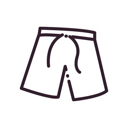 short line style icon design, Summer vacation and tropical theme Vector illustrationのイラスト素材