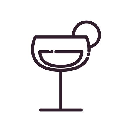 Cocktail line style icon design, Alcohol drink bar beverage liquid menu surprise restaurant and celebration theme Vector illustrationのイラスト素材