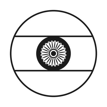 Indian circle line style icon design, India culture travel and asia theme Vector illustrationのイラスト素材