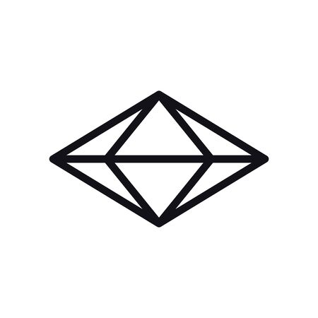 geometric and abstract 3d diamond line style icon design, shape and figure theme Vector illustrationのイラスト素材