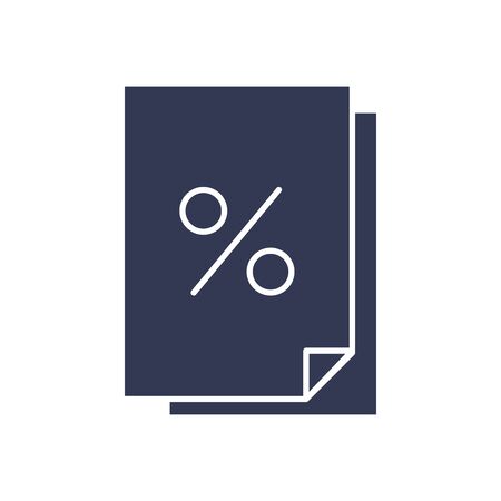 receipt paper flat style icon of money financial banking commerce and market theme Vector illustrationのイラスト素材