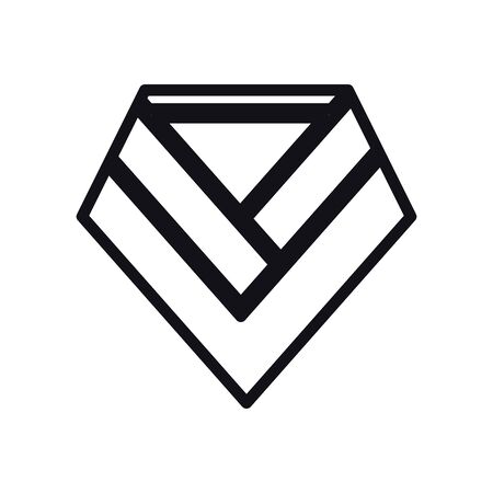 geometric and abstract line style icon design, shape and figure theme Vector illustrationのイラスト素材