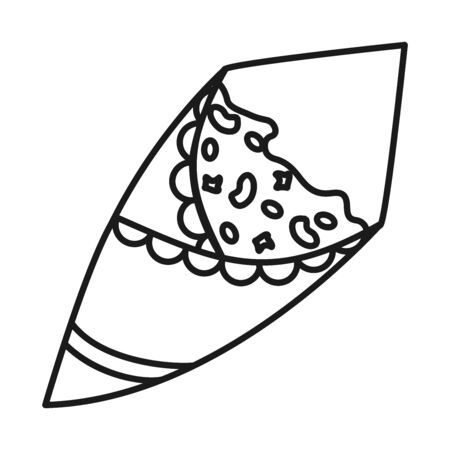 Indian food line style icon design, India culture travel and asia theme Vector illustrationのイラスト素材