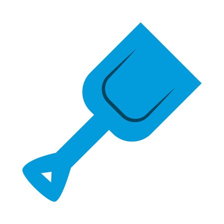 sand shovel flat style icon design, Summer vacation tropical relaxation outdoor nature tourism relax lifestyle and paradise theme Vector illustrationのイラスト素材
