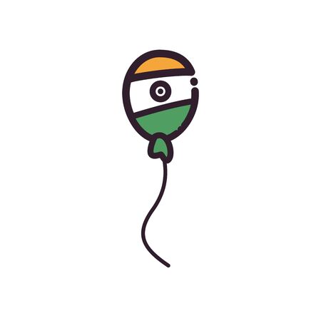 Indian balloon fill style icon design, Culture travel india country asia national tourism and religion theme Vector illustrationのイラスト素材