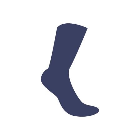 running foot silhouette style icon design, Marathon athlete training and fitness theme Vector illustrationのイラスト素材