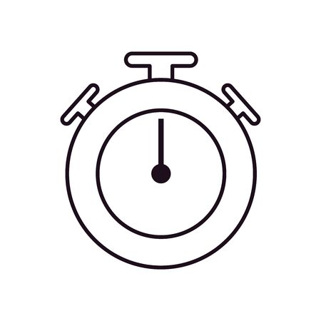 Chronometer line style icon design, Time tool second sport stopwatch deadline measure and countdown theme Vector illustrationのイラスト素材