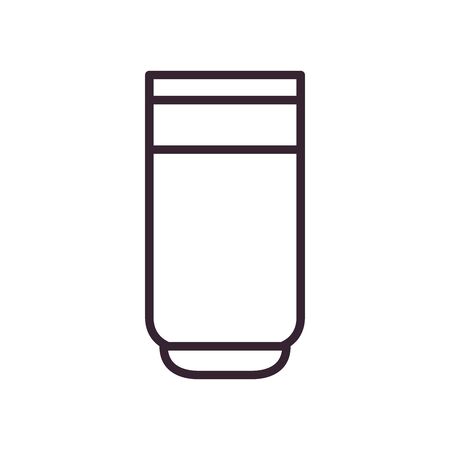 Beer glass line style icon design, Pub alcohol bar brewery drink ale and lager theme Vector illustrationのイラスト素材