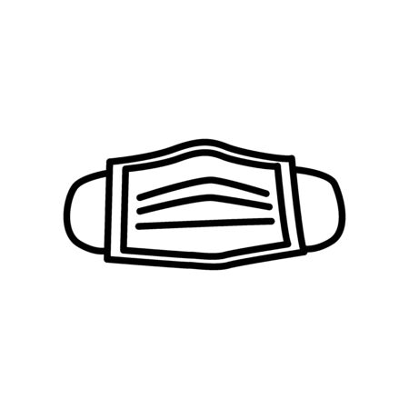 medical face mask over white backgroundのイラスト素材